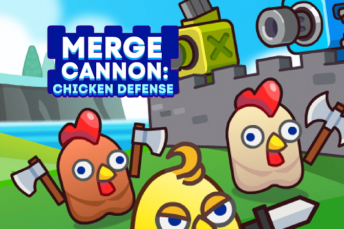 Merge Cannon: Chicken Defense